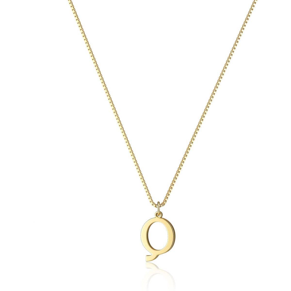 Simple and fashionable glossy 26-letter necklace