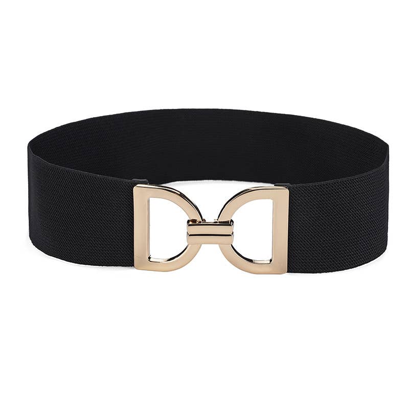 Women's simple obi with alloy buckle closure