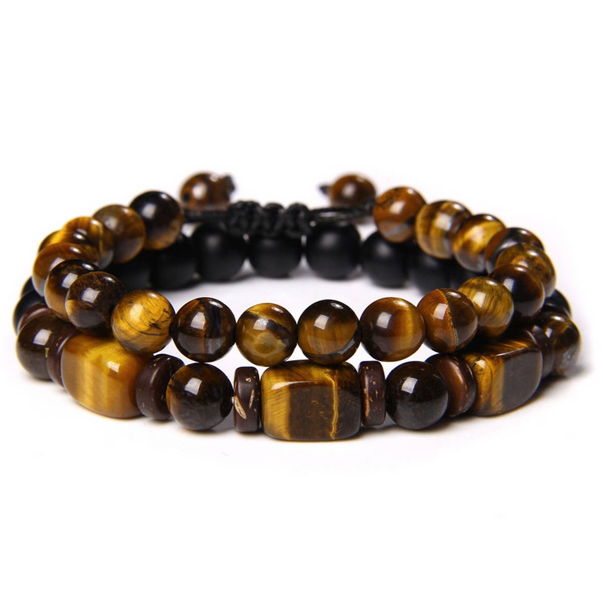 CWAJE3880_FACETED STONE BRAIDED COMBINATION BRACELET