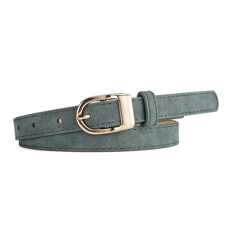 Stylish all-in-one D alloy pin buckle women's belt