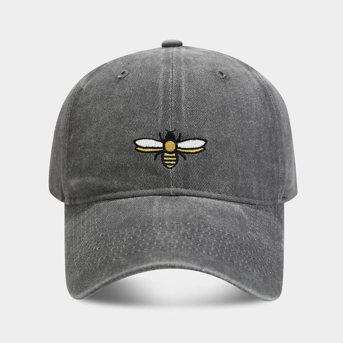 Bee Embroidery Baseball Cap - Outdoor Sun Hat CWAH2020