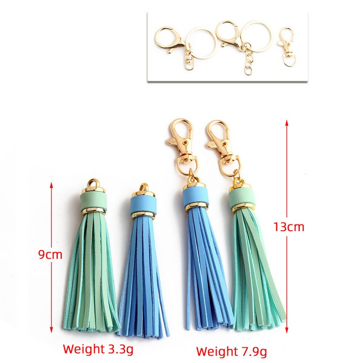 Leather Fringe Keychain, PU Tassel Bag Charm_CWAB5008