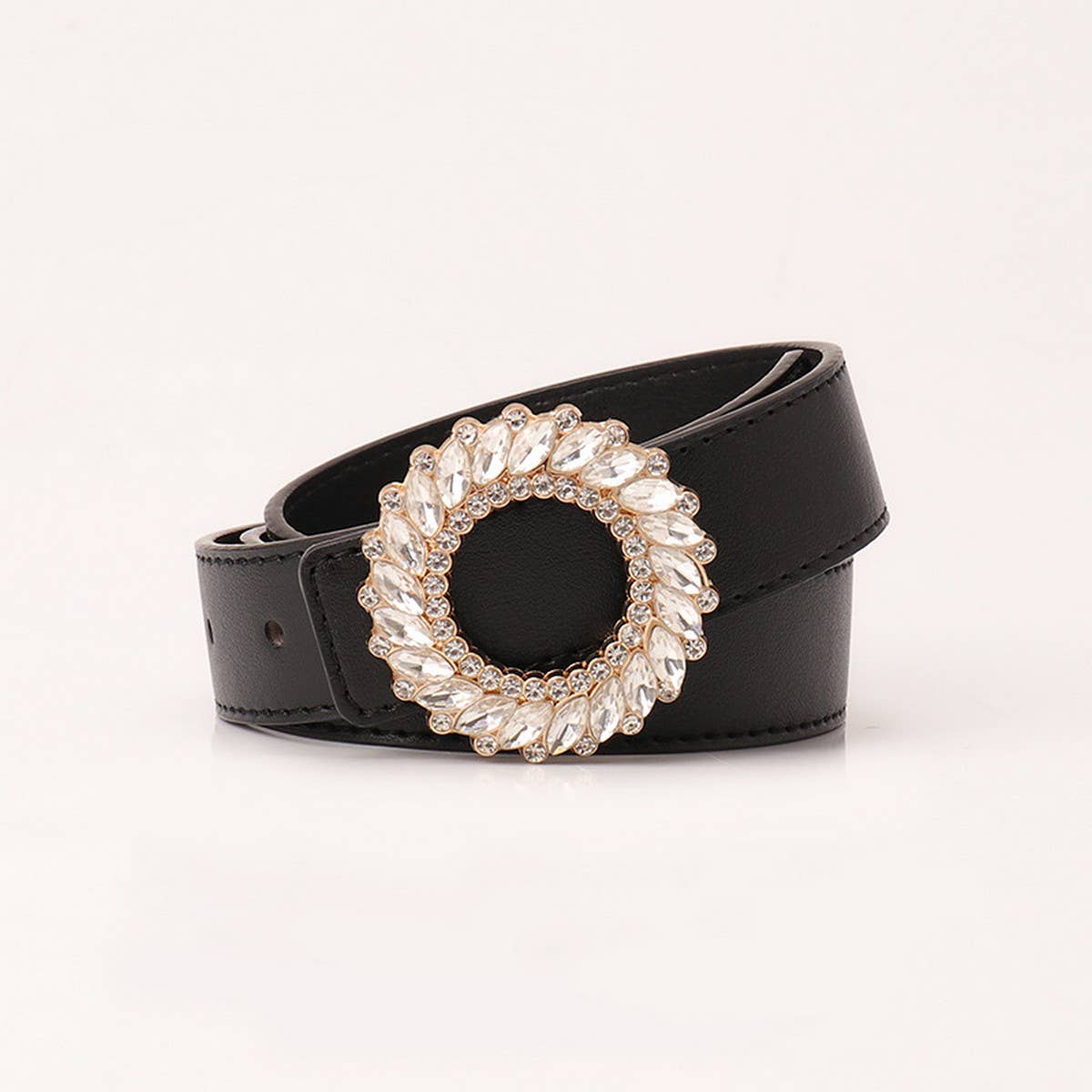 CLASSIC RHINESTONE BUCKLE BELTS FOR WOMEN_CWABE0390