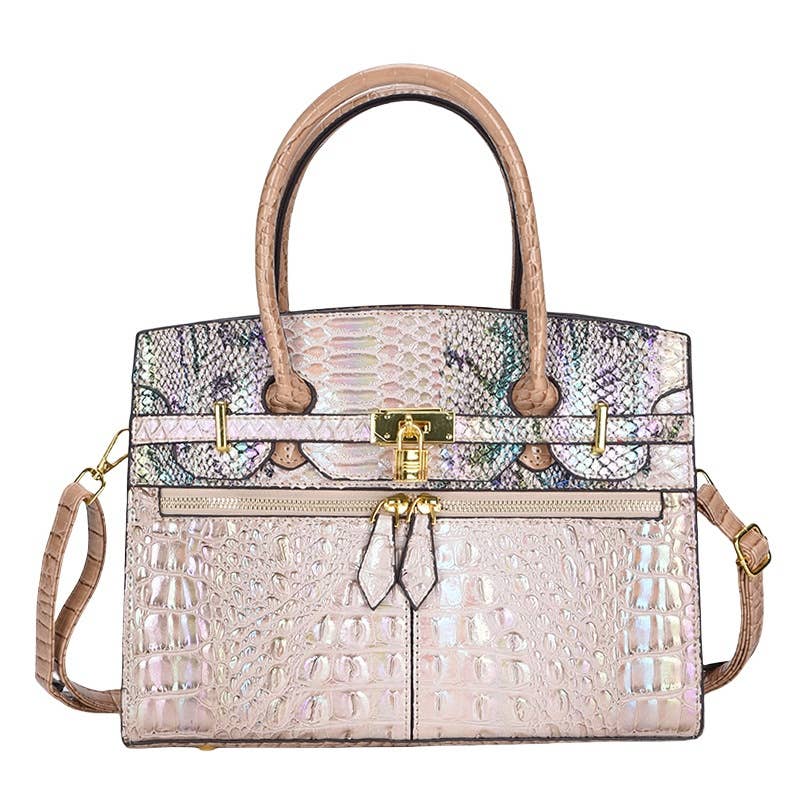 Stone-patterned large-capacity tote bag
