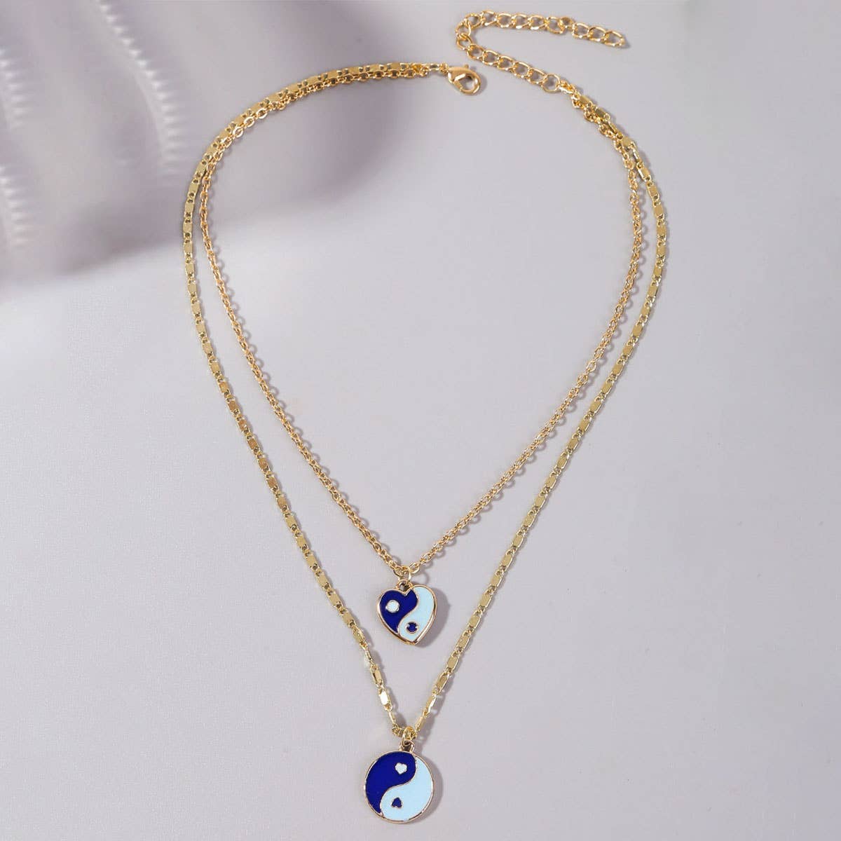 HEART CHARM LAYERED NECKLACE