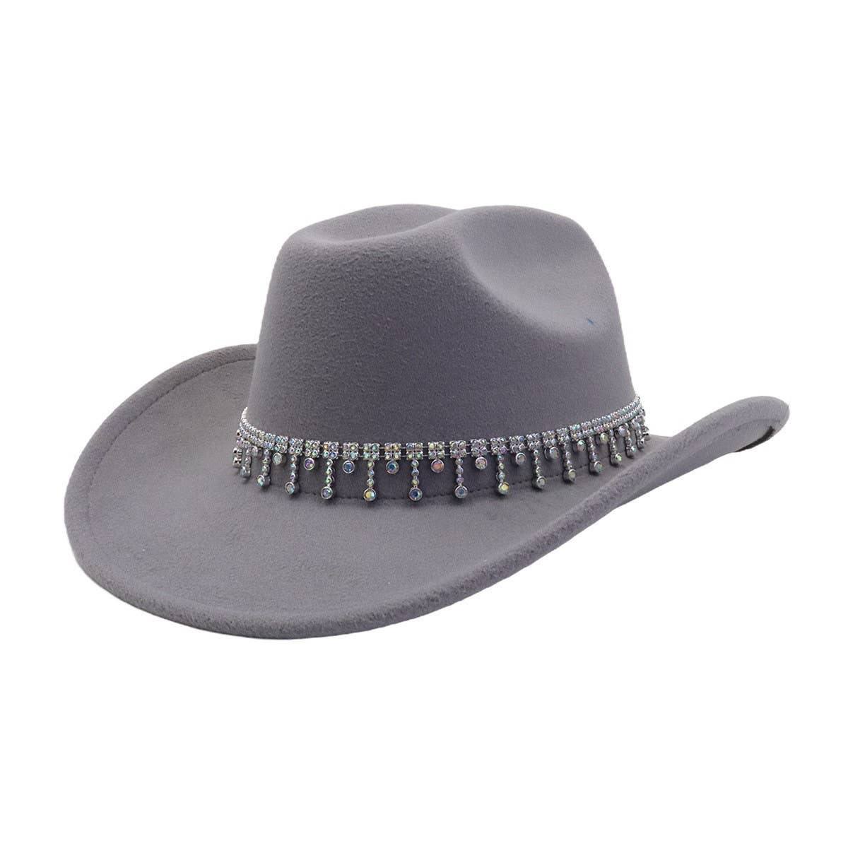 Western Ethnic Denim Fedora Hat for Couples_CWAH04361