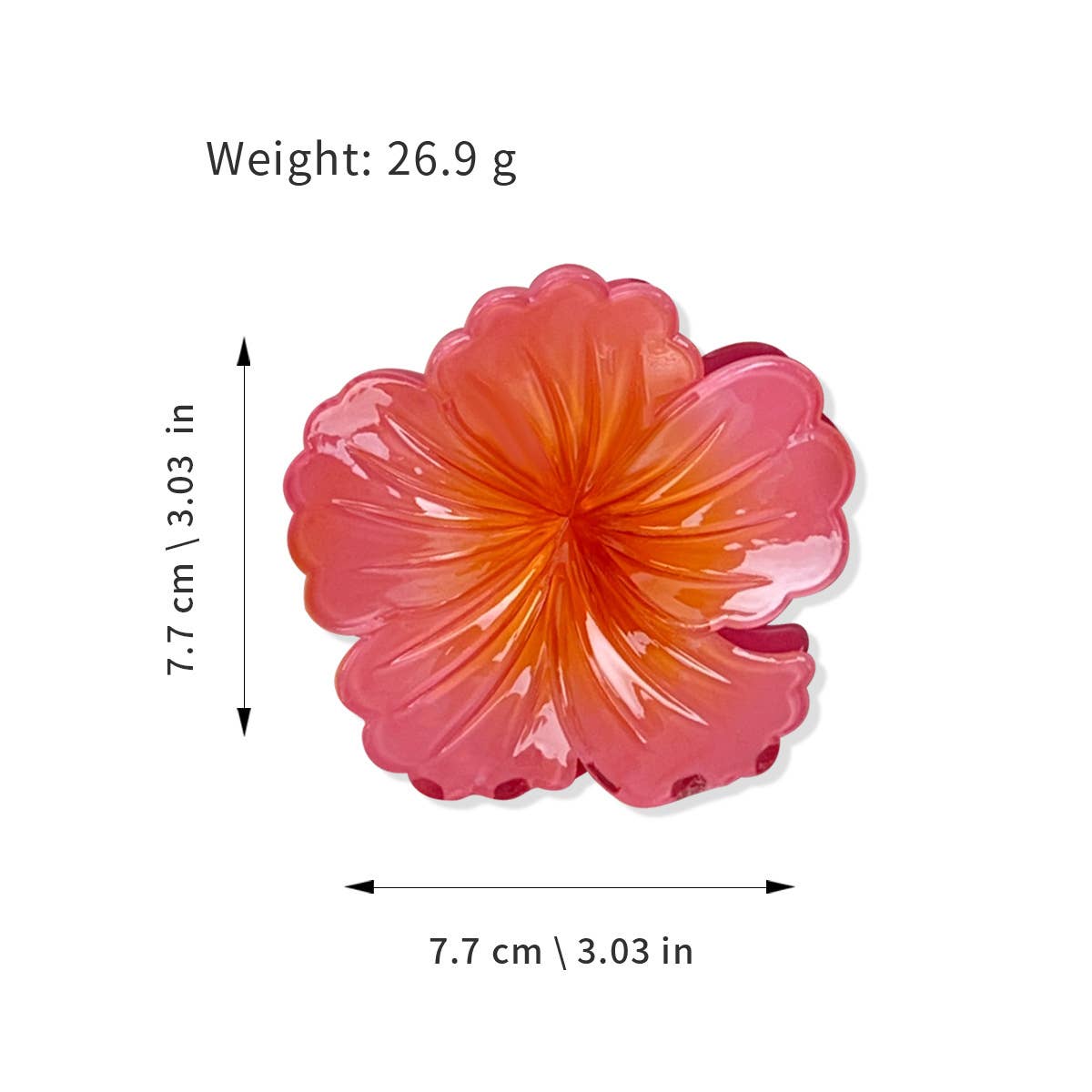 Summer wavy flower hair clip for seaside vacation