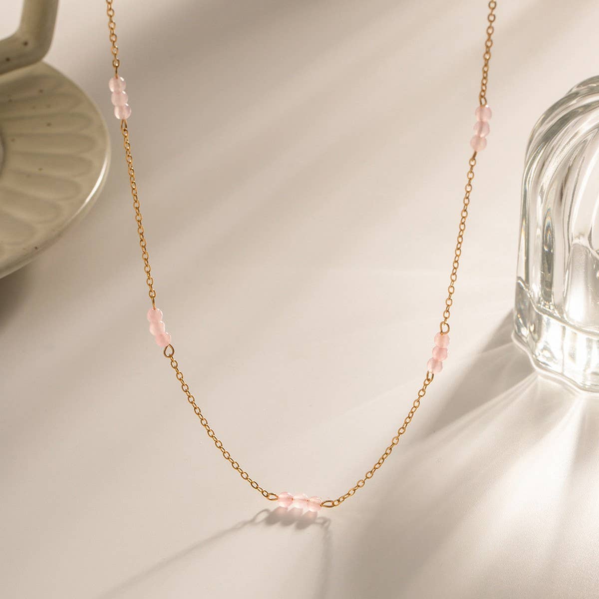 PINK LAYERED VERSATILE NECKLACE THAT WON??¢T FADE_CWAJE1441