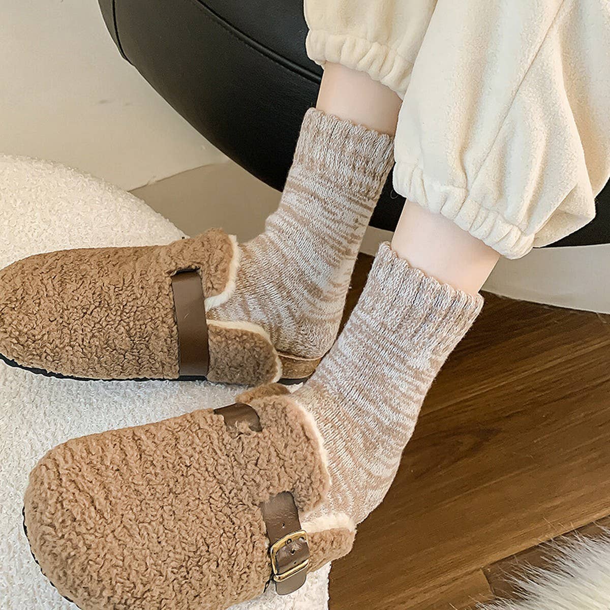 WINTER THICK WARM TERRY SOCKS MID-TUBE SOCKS
