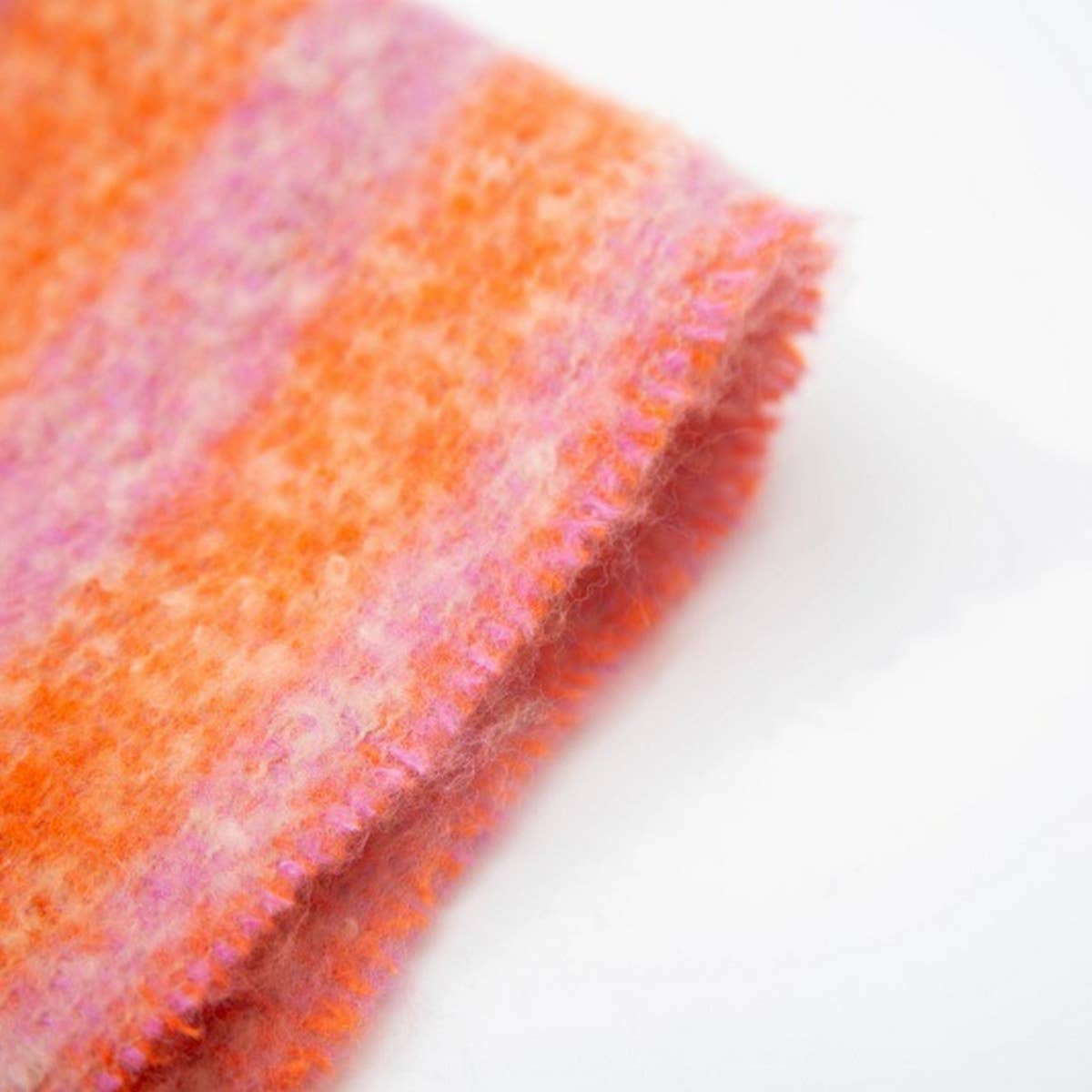 Geometric Loop Yarn Winter Scarf with Shawl Wrap
