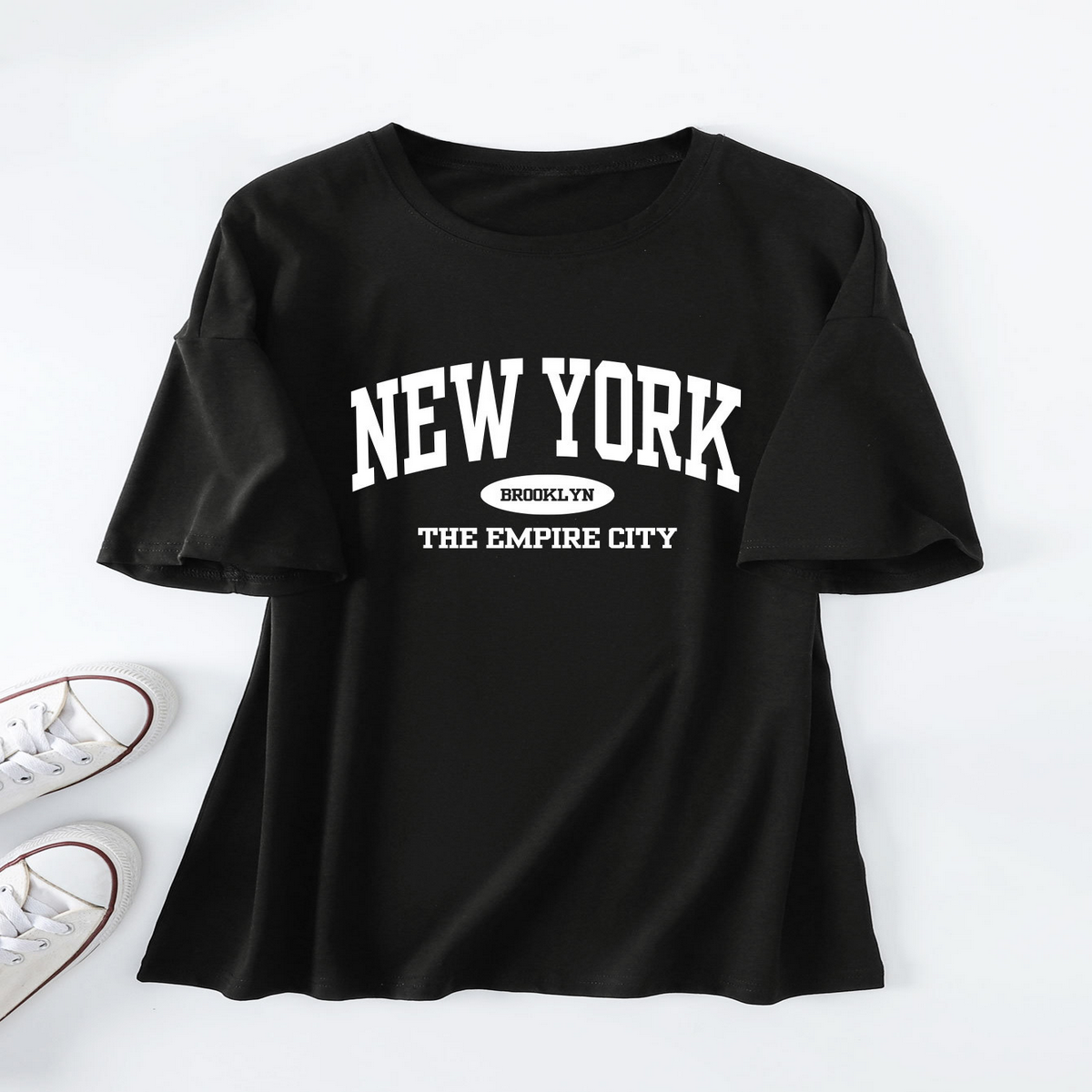 Trendy Letter Print T-Shirt for Women, Loose Fit