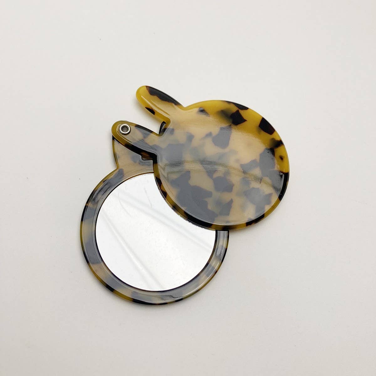 Cute Bunny Compact Mirror Acetate Floral
