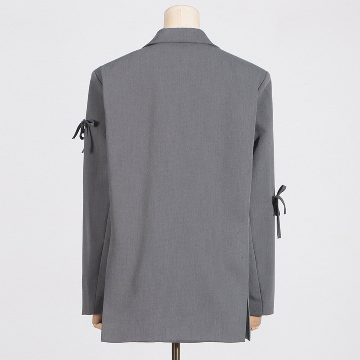 Bow Detail Blazer – Slim Fit Comfy Spring Coat_CWOCO1236