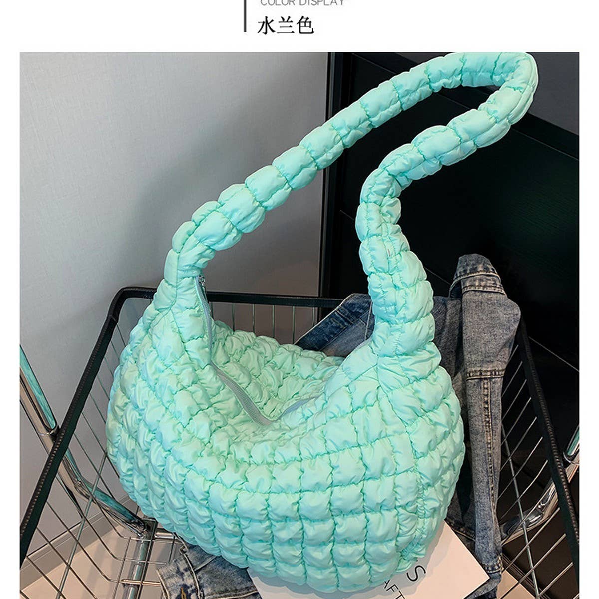 Large Puffy Cloud Tote Bag Shoulder Purse_CUAB00508