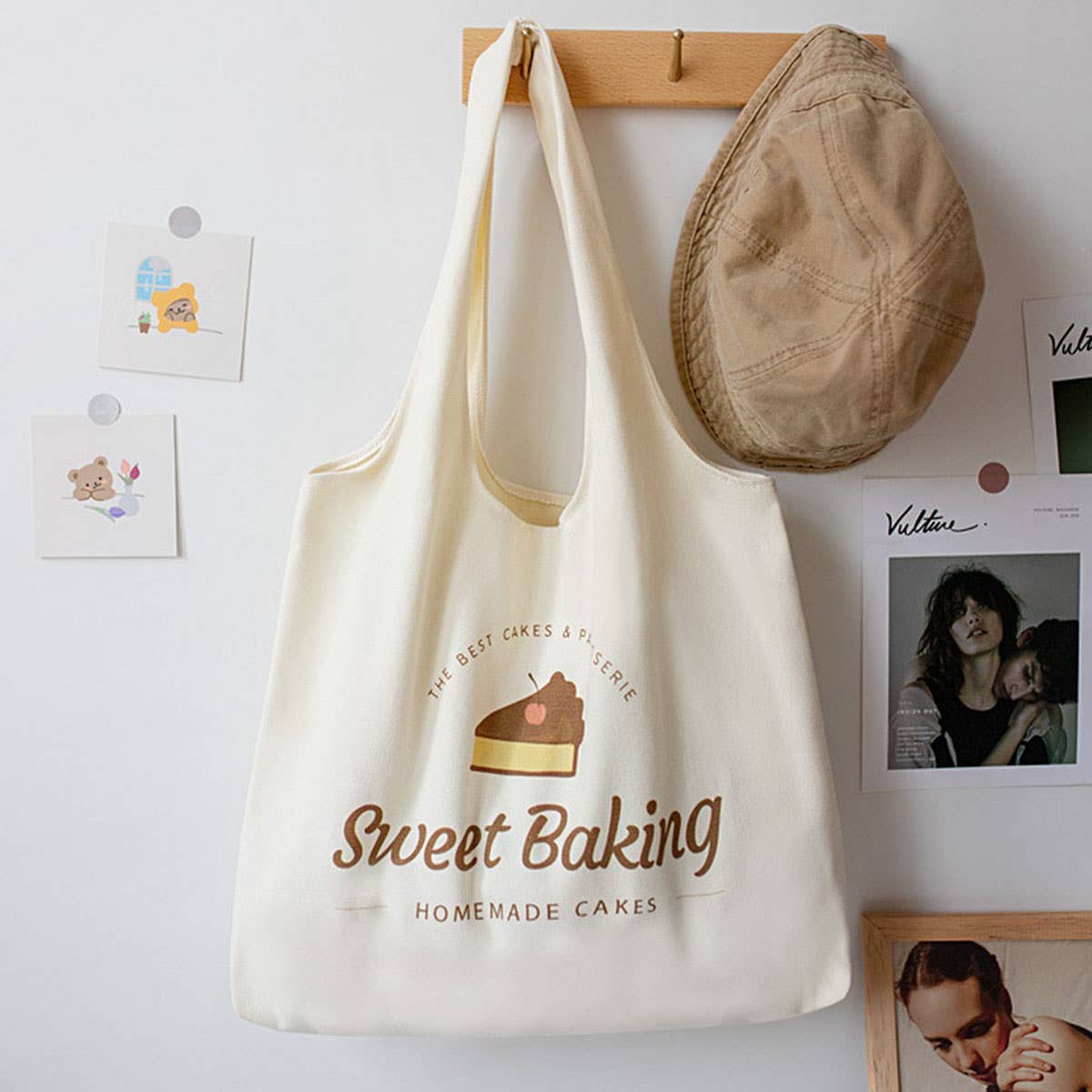Vintage Large Canvas Shoulder Bag for School_CWAB5639