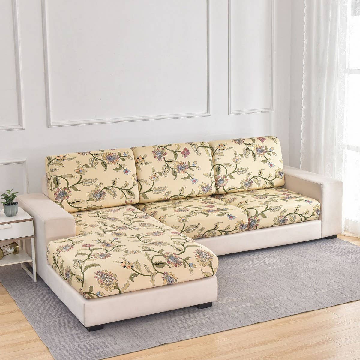 Stretch Printed Sofa Cover, Full Wrap Design_CWMM8308