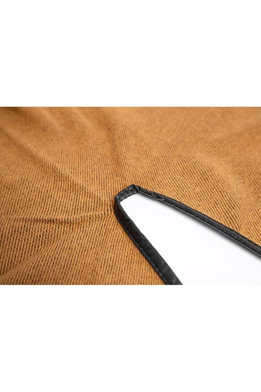 SOLID LEATHER EDGE SLIT COZY SHAWL CAPES_CWASC0002