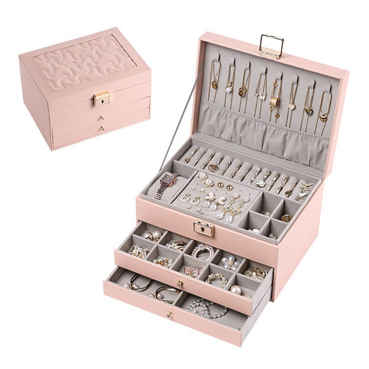 MULTIFUNCTIONAL MULTI-LAYER DRAWER JEWELRY BOX