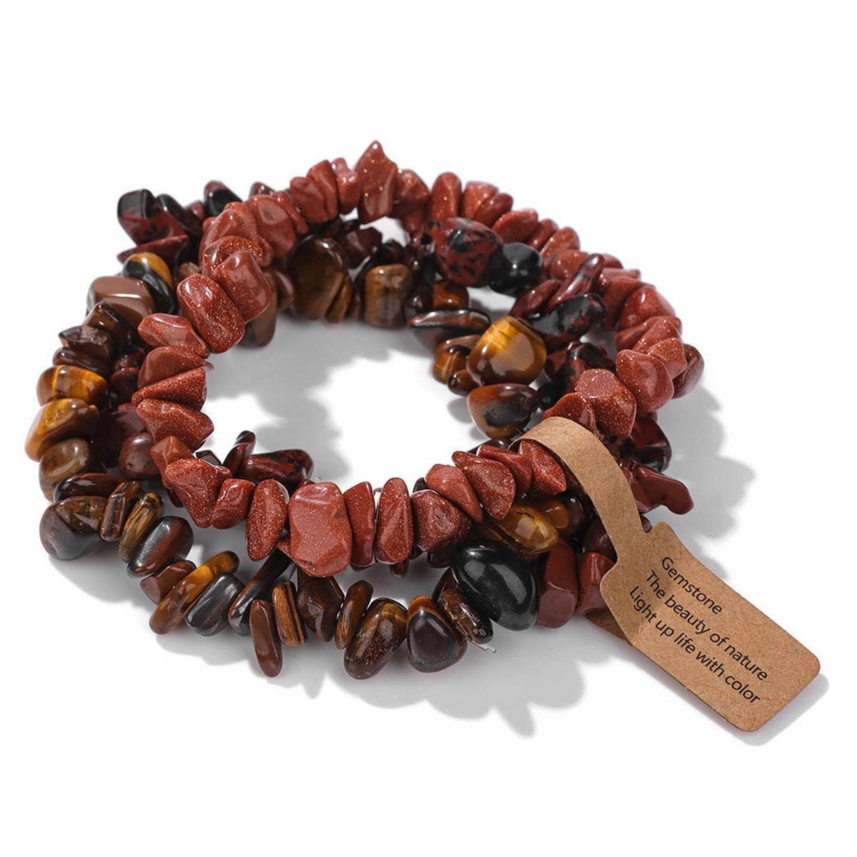 CWAJE4296_VINTAGE IRREGULAR GRAVEL THREE-PIECE BRACELET