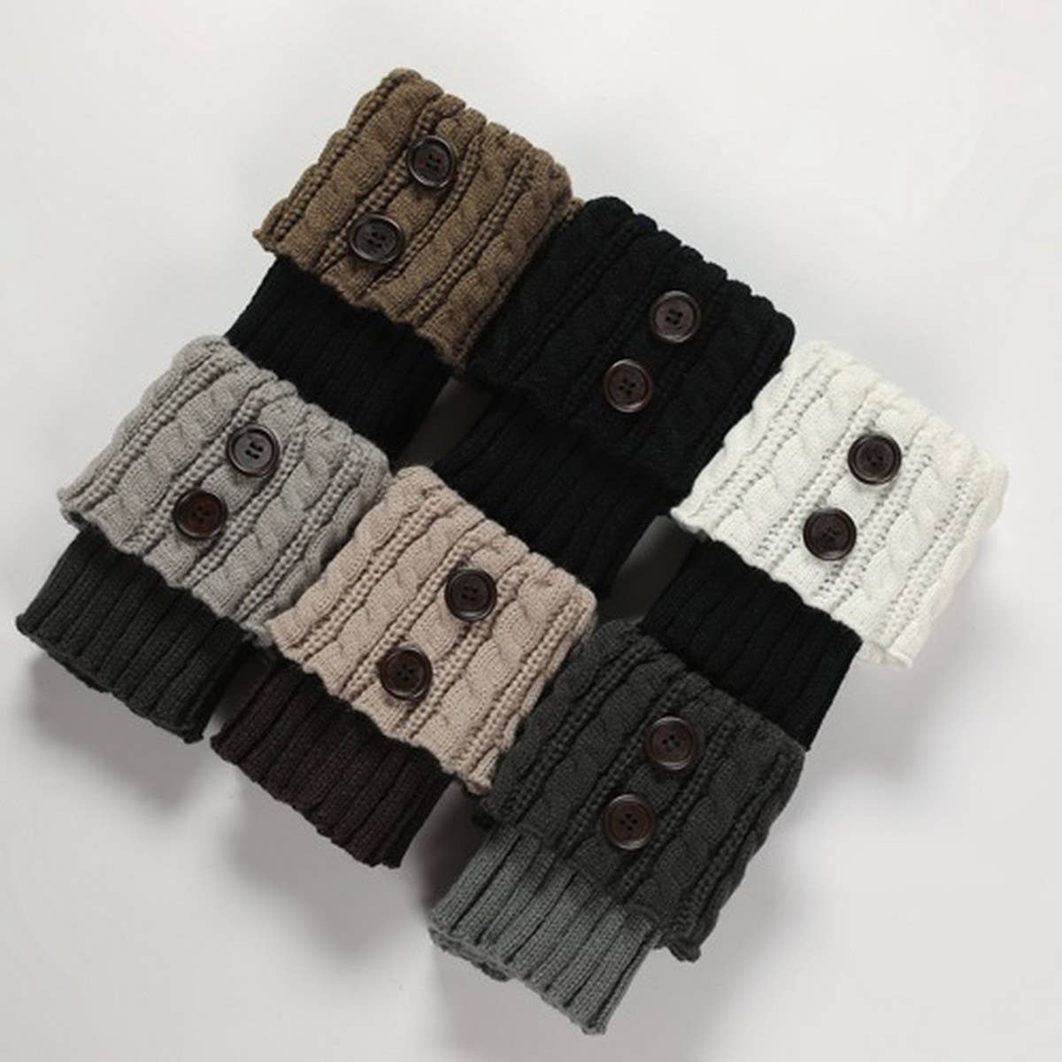 NEW COLOR MATCHING TWIST BUTTON WIDENED SOCKS