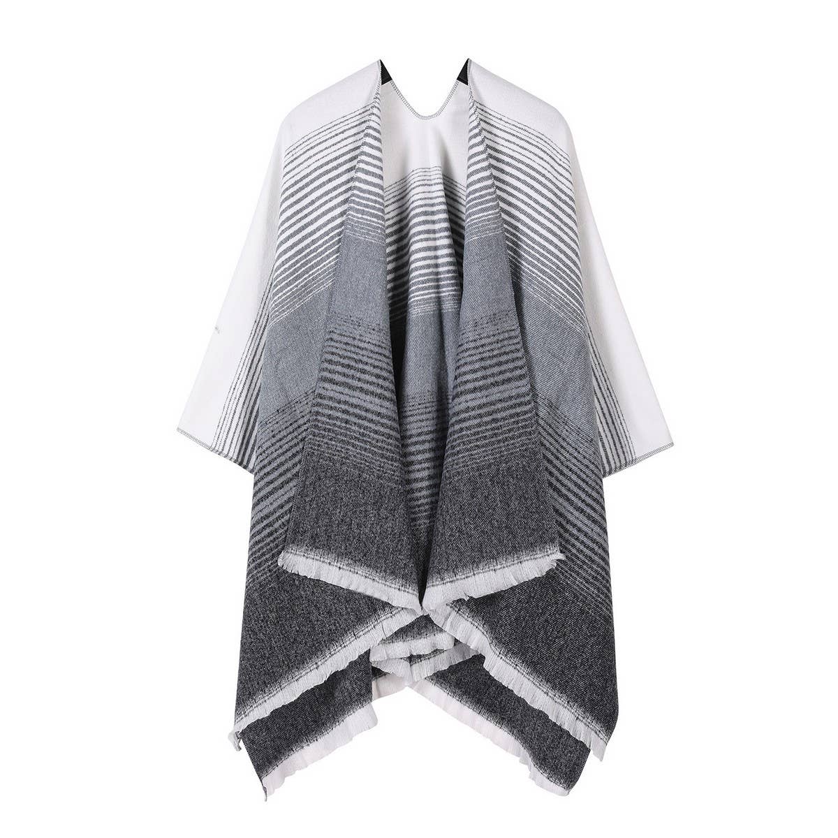 FAUX CASHMERE SHAWL GRADIENT SCARF SHAWL CAPE