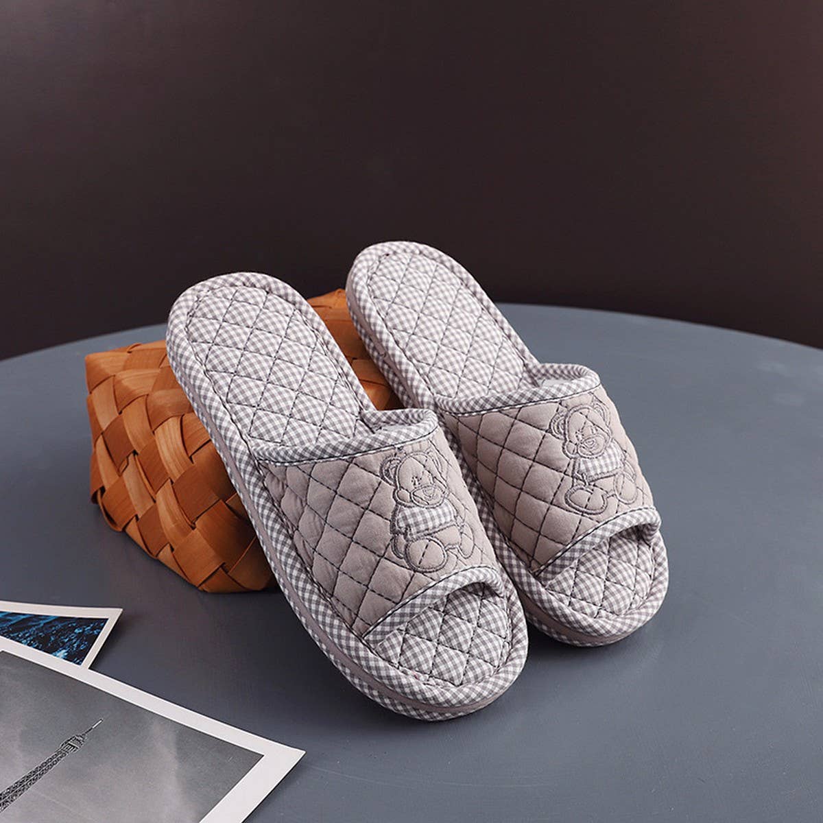 Dressed Bear Thick Cotton Floor Slippers
