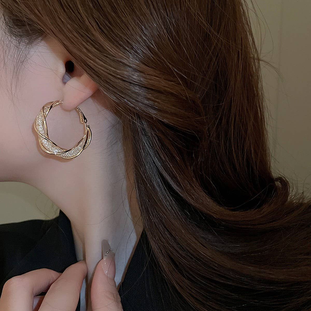 ROUND SMALL LUXURY FRENCH EARRINGS