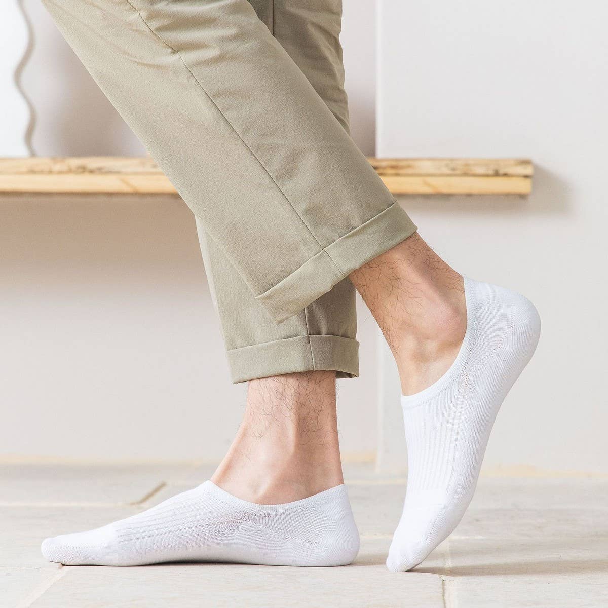 ALL-MATCH SOLID COLOR SILICONE BOAT SOCKS FOR MEN_CWMS2033