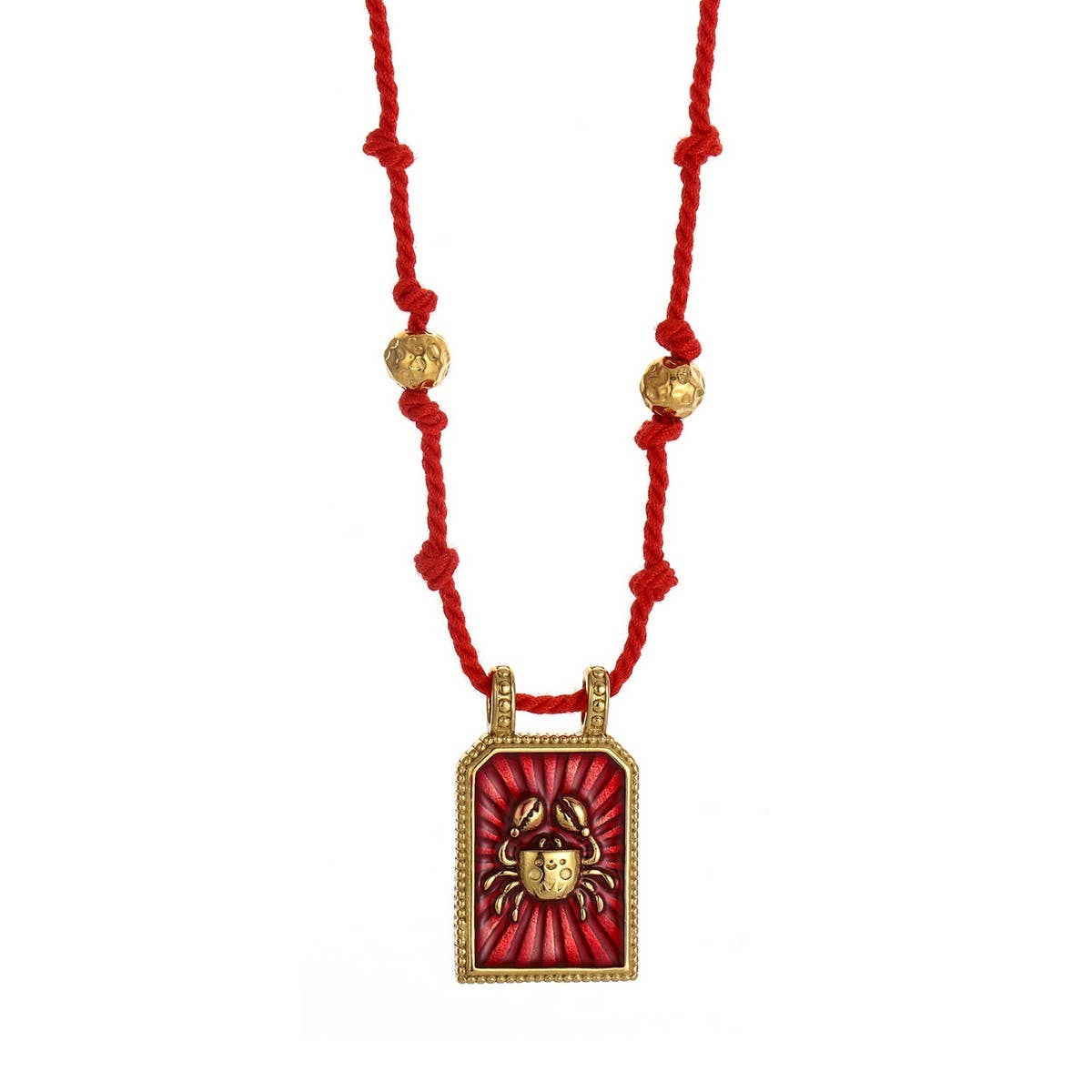 Handmade Zodiac Rope Necklace with Ocean Charms