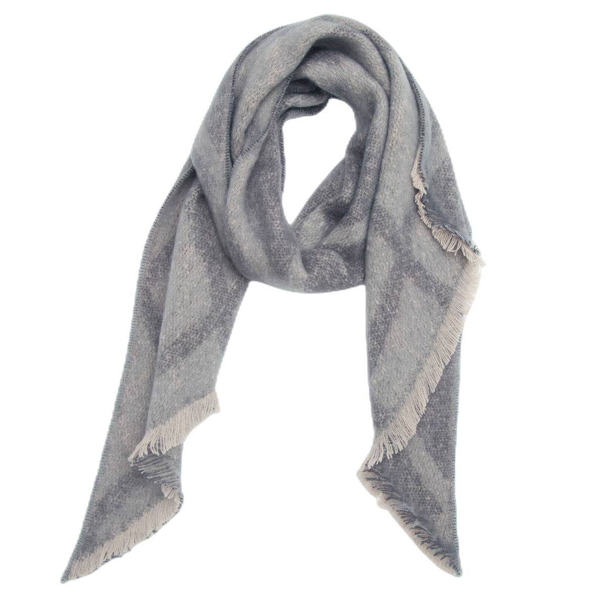 Circle Yarn Diamond Scarf ? Reversible Winter Wrap