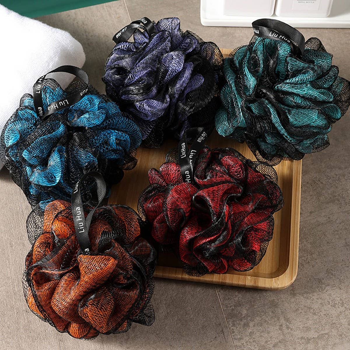 BATH POUF COLOR SET SUPER SOFT NON-FRAGILE_CWMM3345
