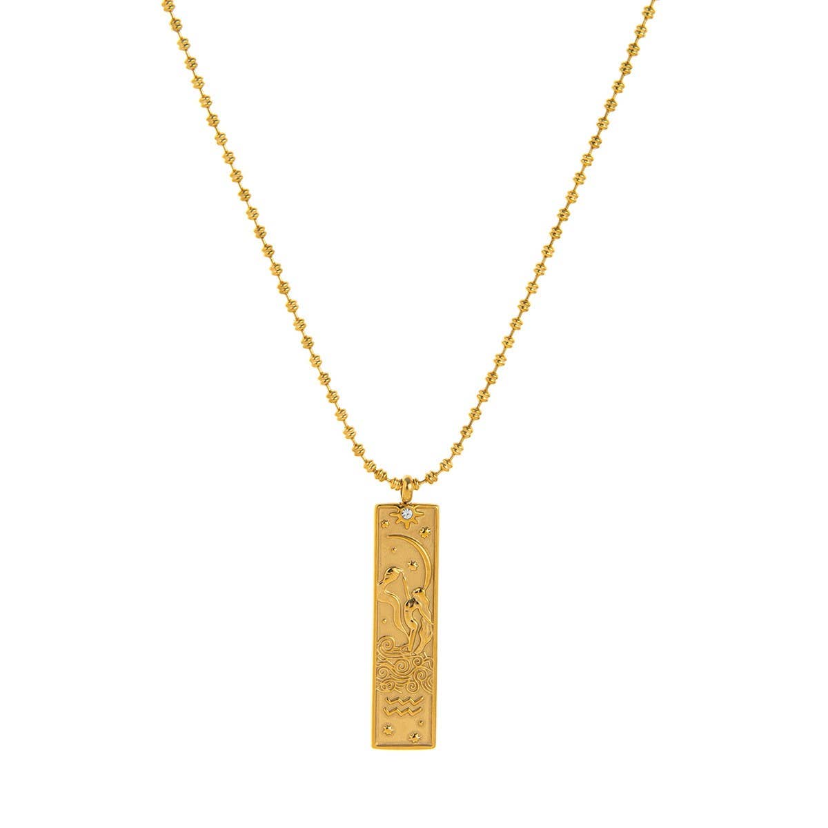 Stainless Steel 12 Zodiac Tarot Necklace_CWMM5712