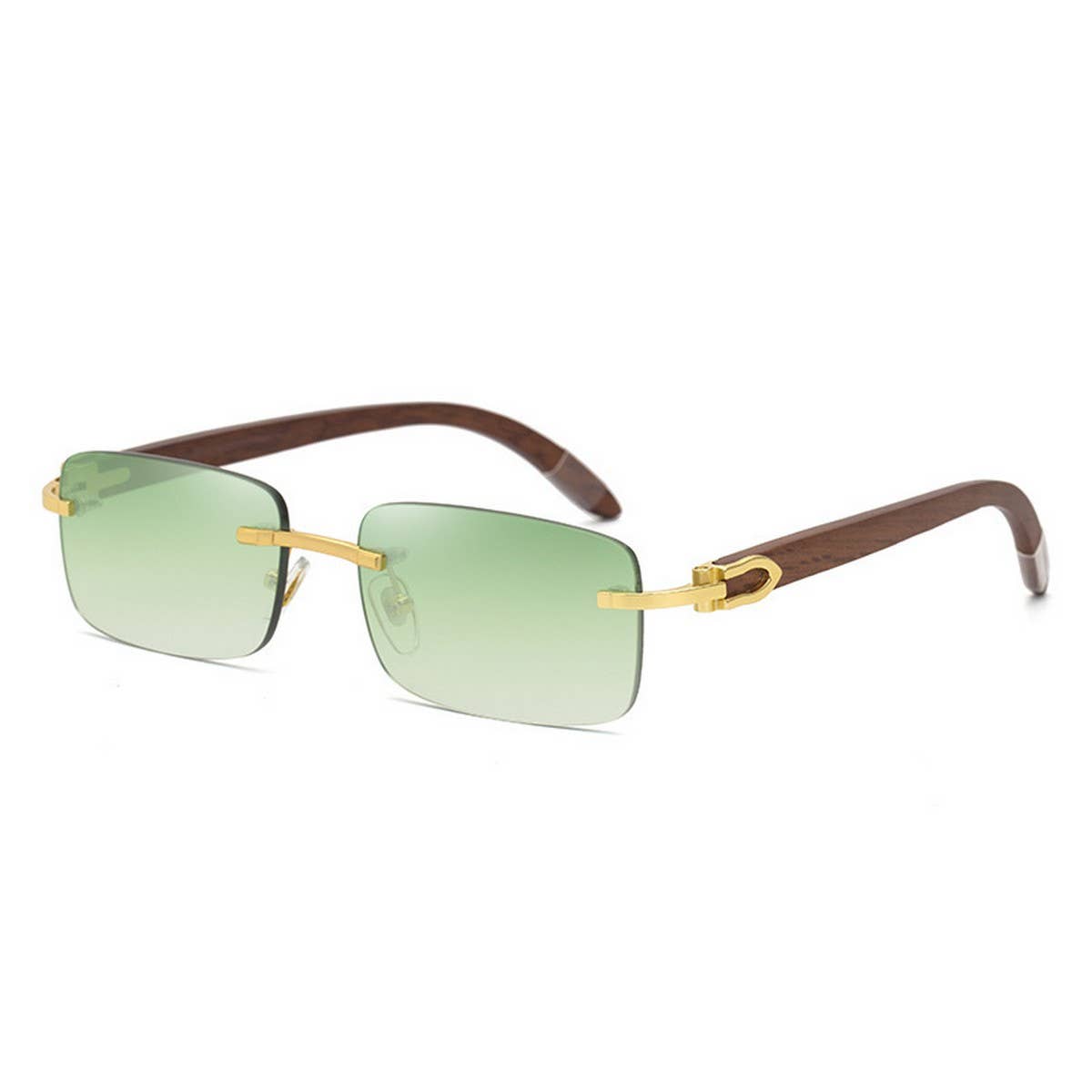 FRAMELESS ORIGINAL WOOD LEG SLINGSHOT SUNGLASSES