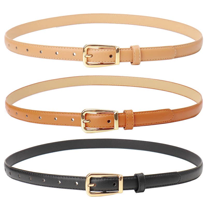 Versatile leopard print pin buckle denim belt