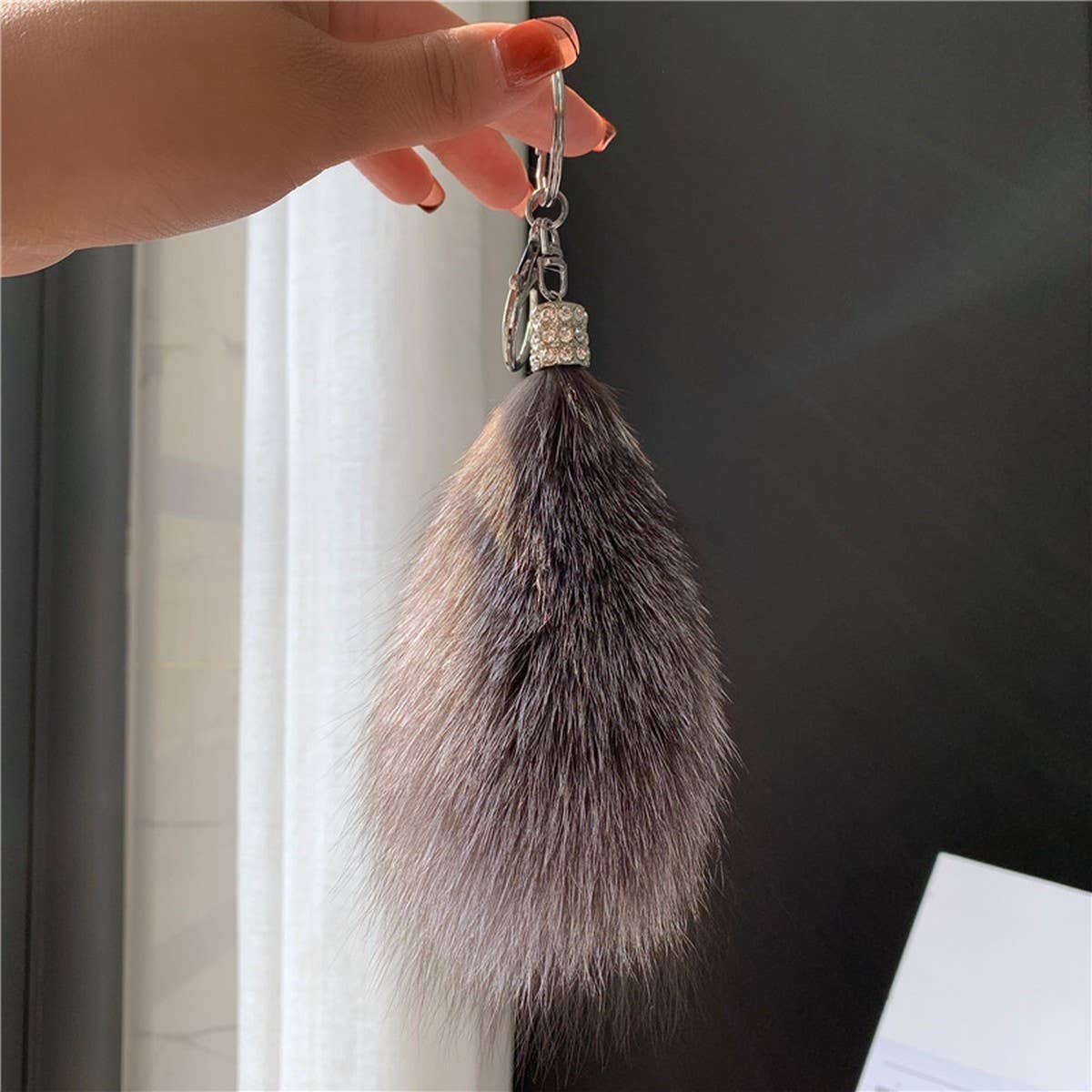 CUTE FOX HAIR TAIL BABA CAR SPOON PACKAGE PACKAGE