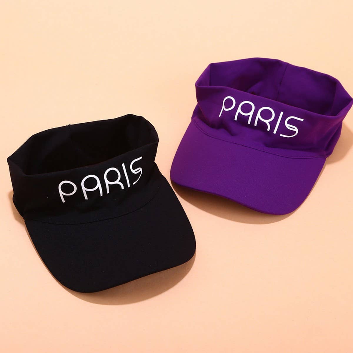 Summer Modal Cotton Letter Embroidered Visor Hat_CWAH3318