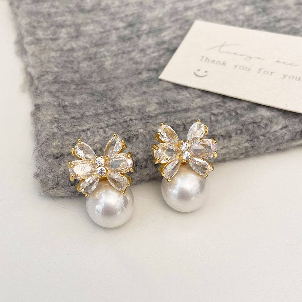 SIMPLE HIGH-GRADE BOW ZIRCON EARRINGS FOR WOMEN_CWAJE2998