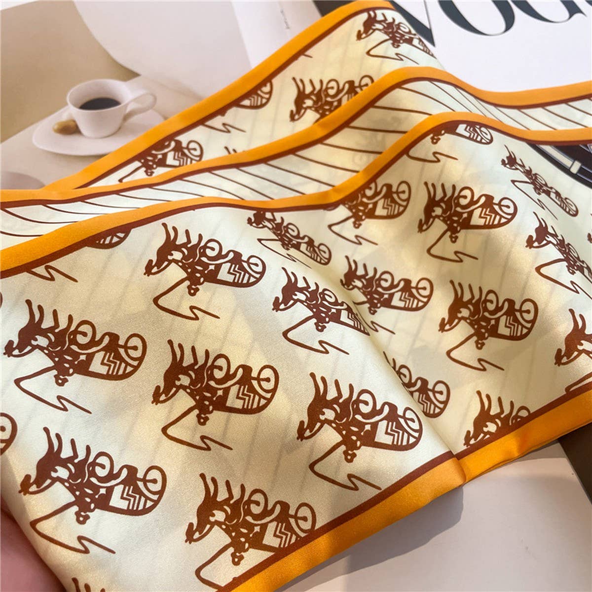 Skinny Silk Scarf for Hair, Neck or Bag Wrap_CWASC1512๐๏ธ