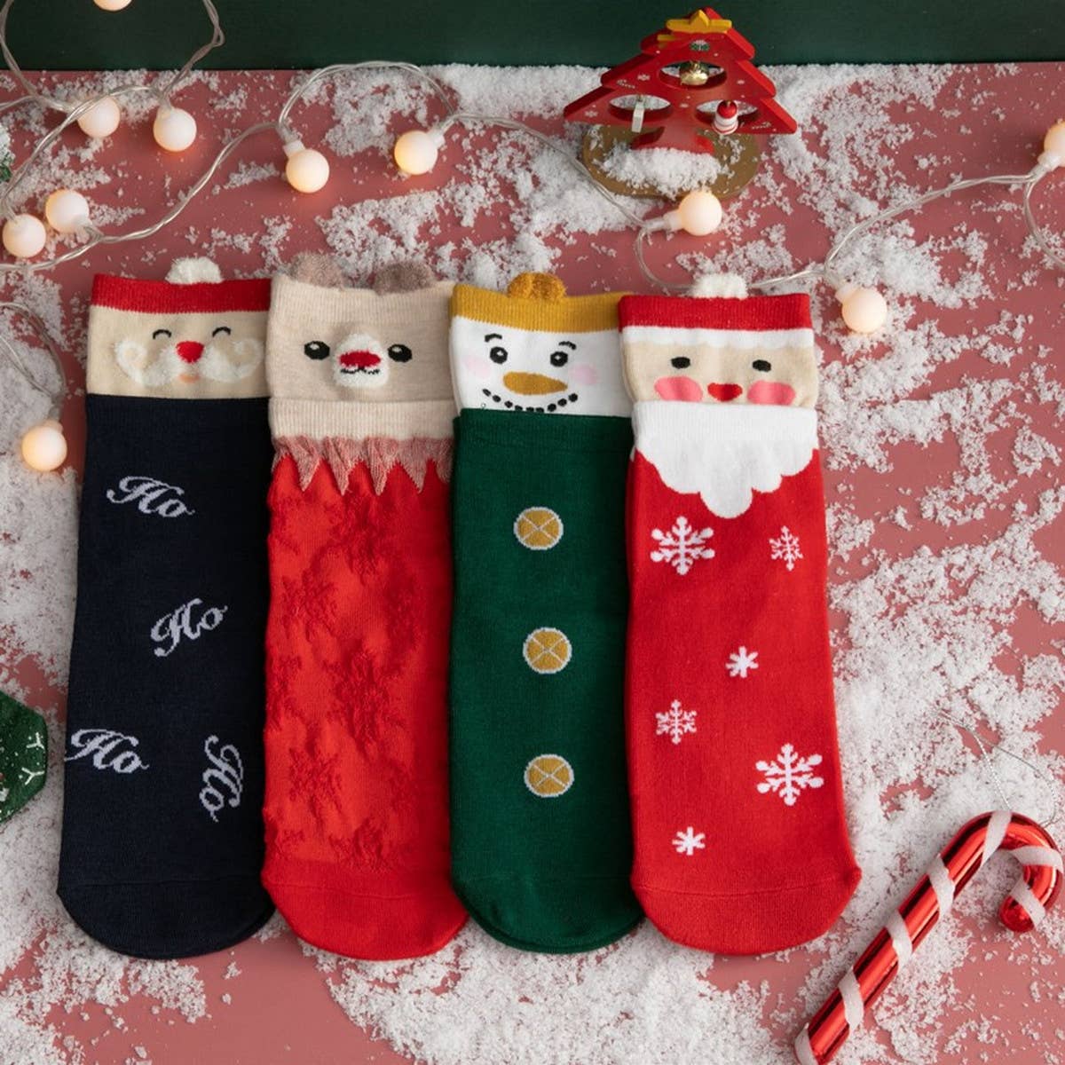 CHRISTMAS SOCKS ELK OLD MAN SOCKS