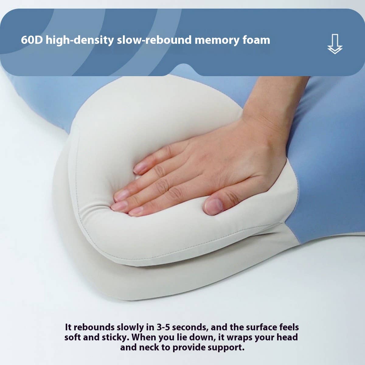 A-Class Memory Foam Neck Pillow, Deep Sleep Design_CWMM8091