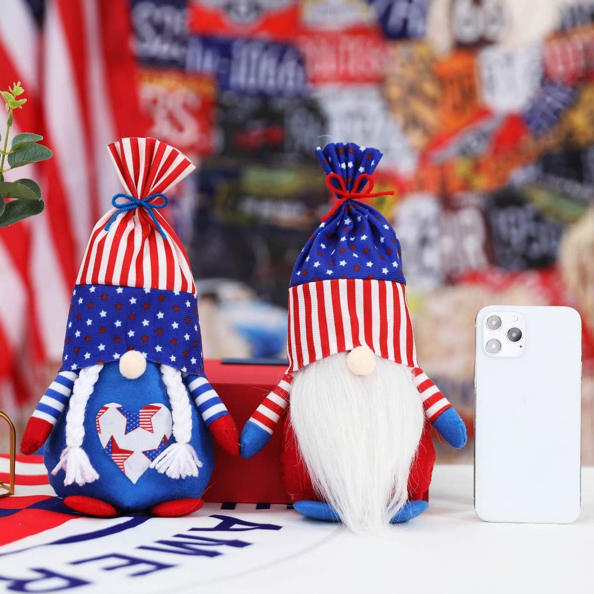 CWMM9493_INDEPENDENCE DAY FACELESS DOLL DECORATION