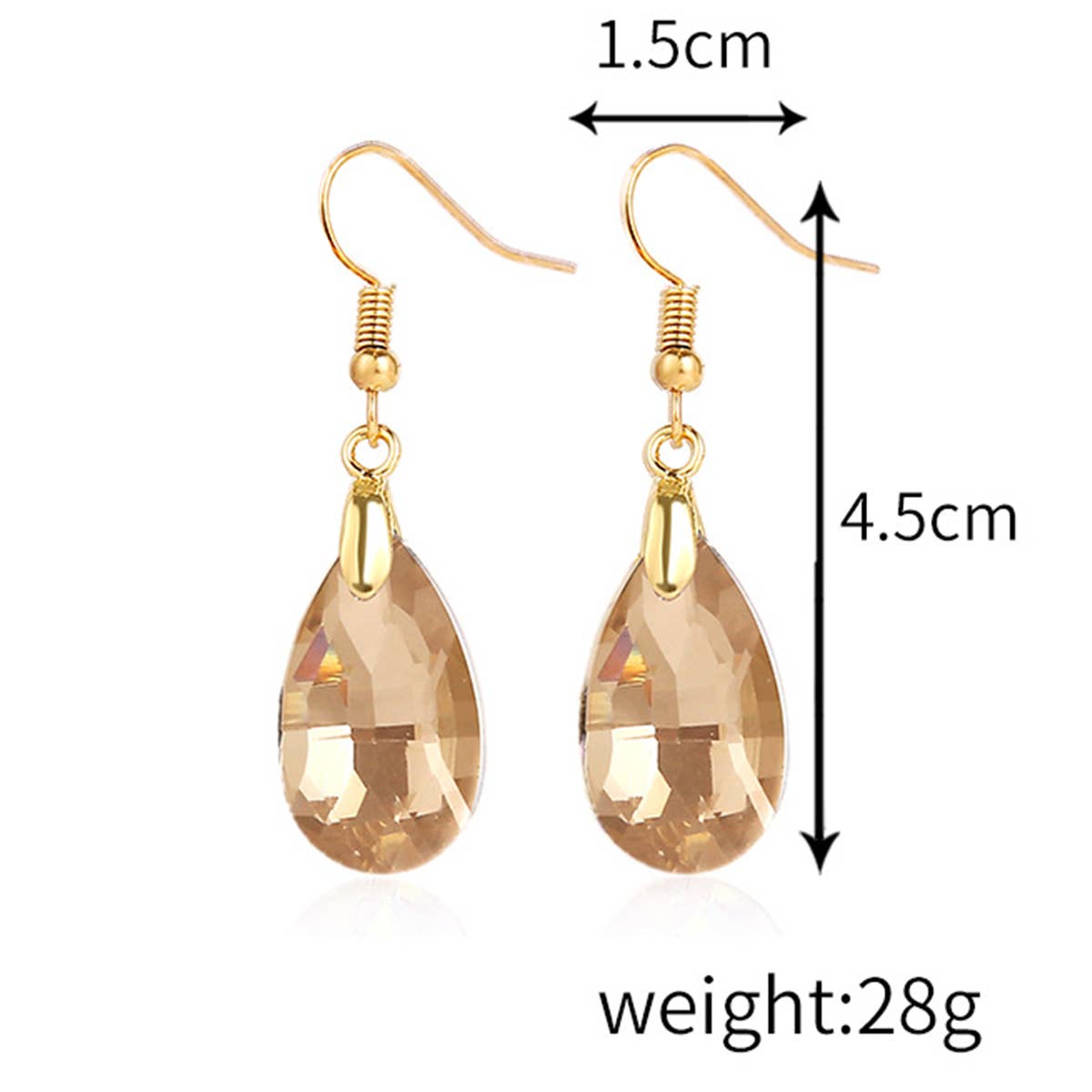 WATER DROPLET DECOR DROP EARRINGS