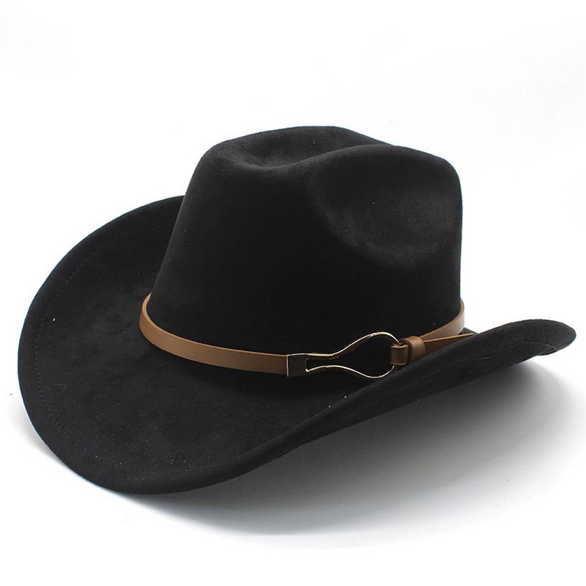 Belt Buckle Western Cowboy Hat Adjustable Brim_CWAH2532