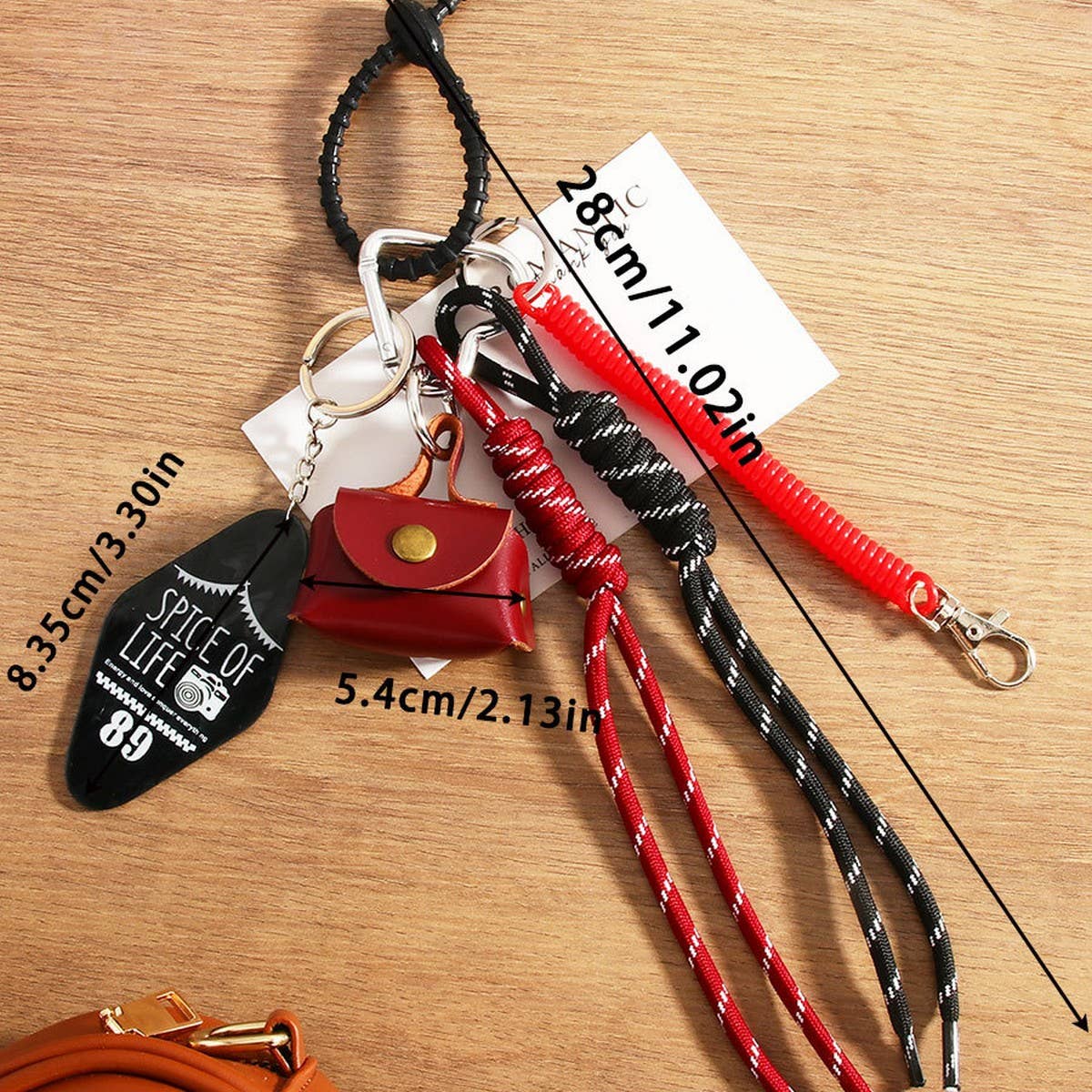 Fashion Leather Leopard Print Mini Bag Charm_CWMM7556