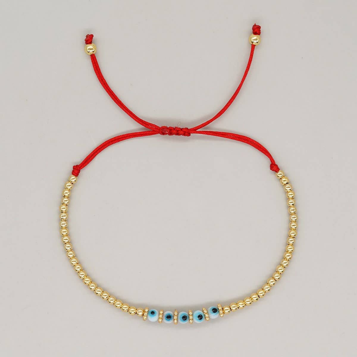MULTI-COLOR GLASS FLAT DEVIL EYE BRACELET