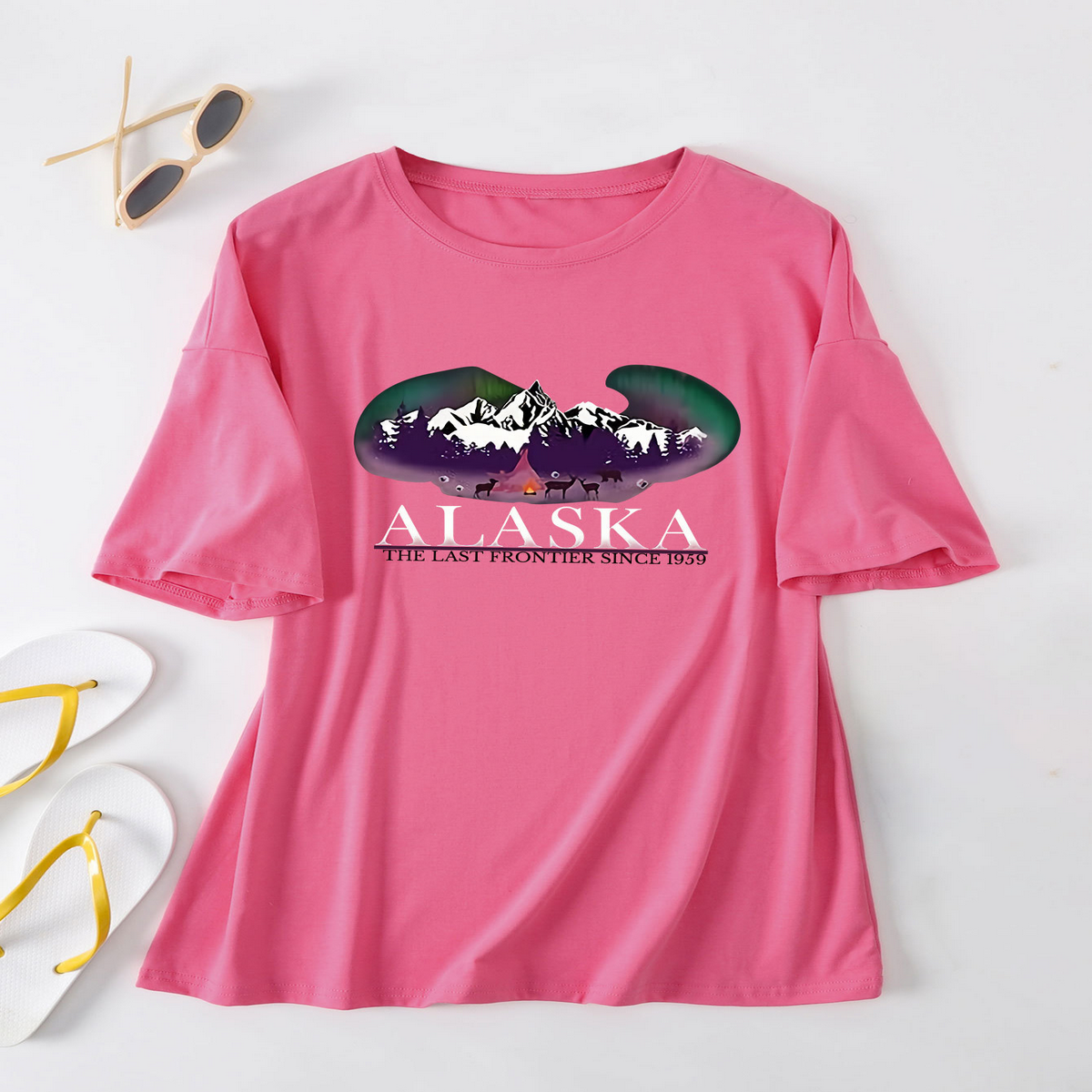 Trendy Plus Size T-Shirt for Women, Loose Fit