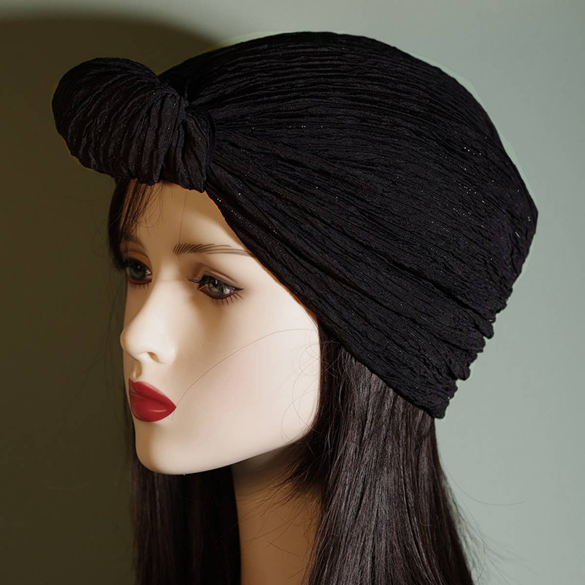KNOTTED FASHION SILVER WIRE HORN HEAD SCARF