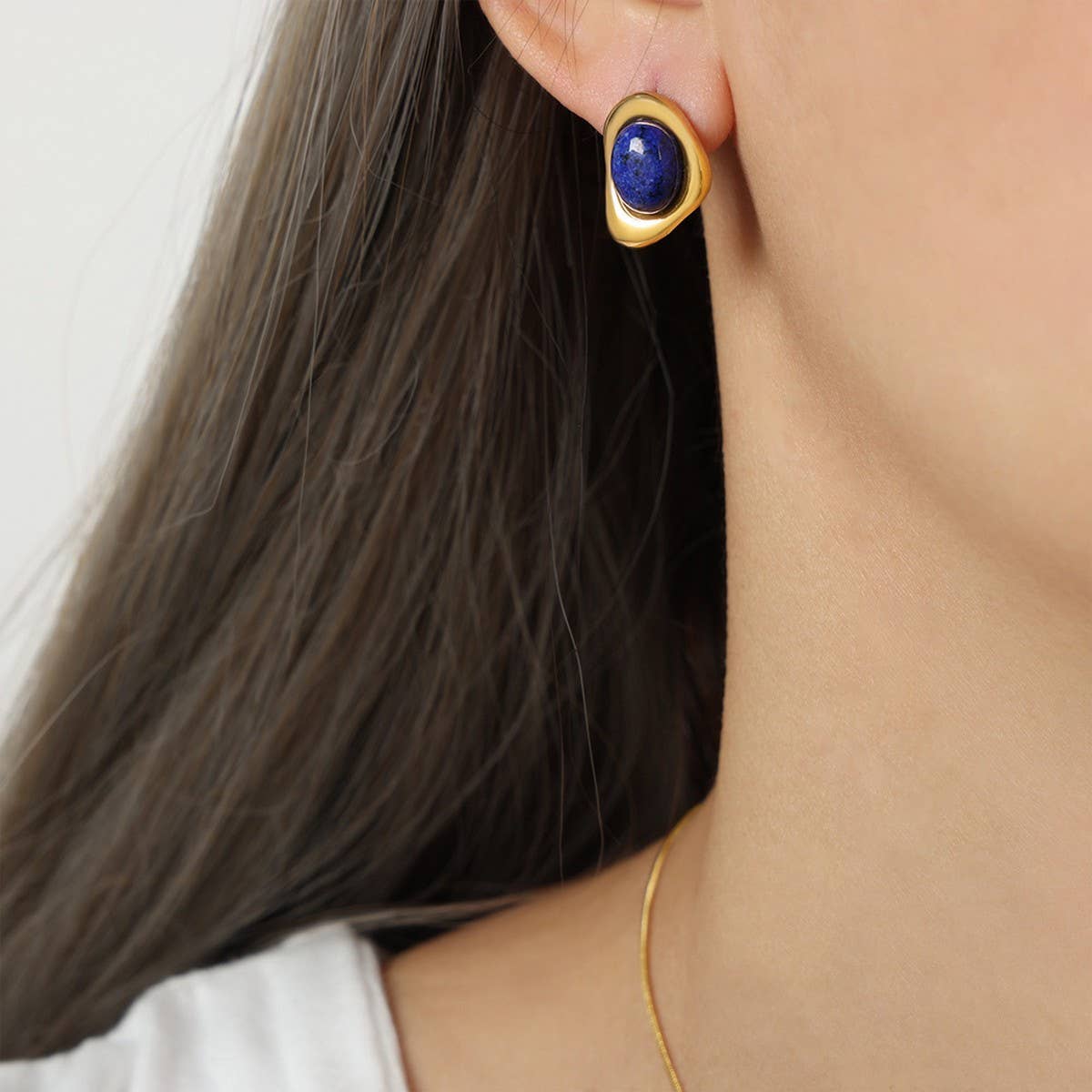 INLAID SAPPHIRE PENDANT NECKLACE JEWELRY