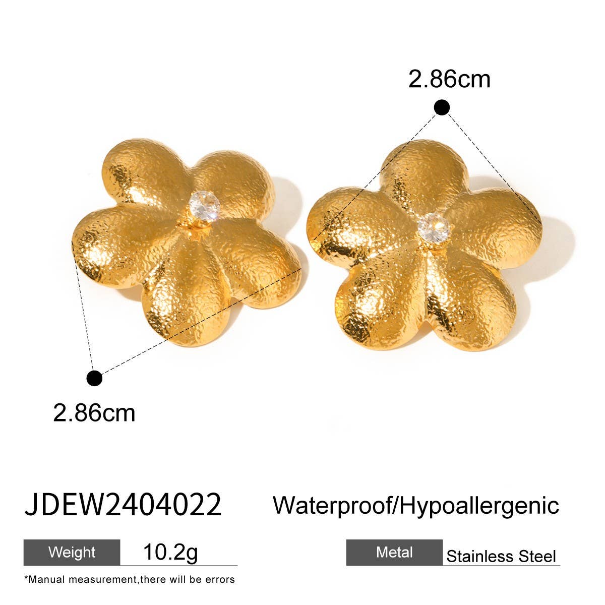 FASHION PERSONALIZED FLOWER EARRINGS AND RING SET_CWAJE1886