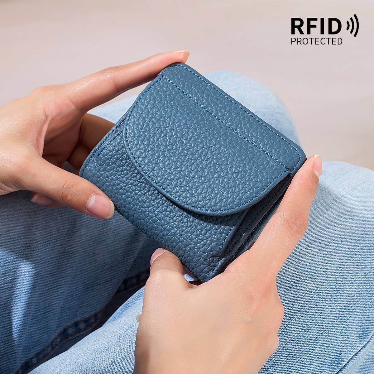 MINI SIMPLE FOLDING ULTRA-THIN LEATHER WALLET_CWAB3710